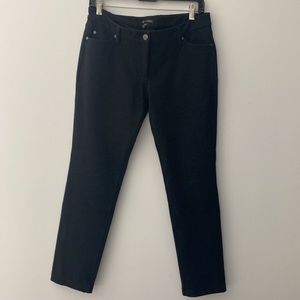 Eileen Fisher black/gray stretch 5 pocket jean style pants size 10